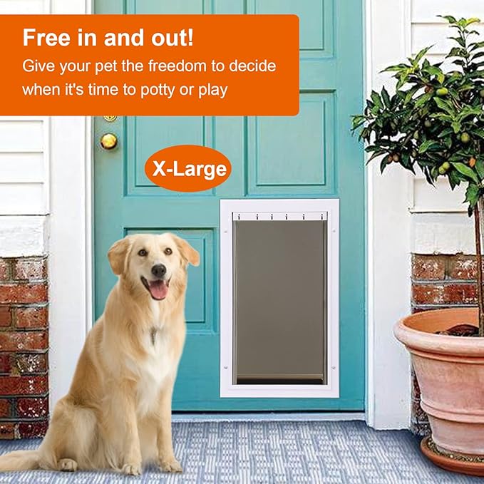 X-Large Dog Door Replacement Flap Compatible with PetSafe Freedom 6 Holes Pet Door PAC11-11040 - Measures 13 5/8" x 24 3/16", Doggy Door Flap Made of Wear, Flexible, Weather Resistant TPU Material