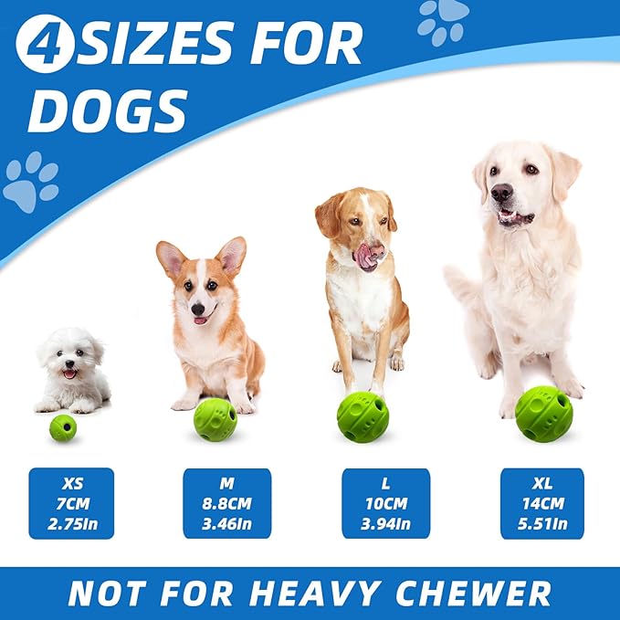 Dog Toys Ball, Interactive Dog Ball, No Paint, Gibbering Sound with Surface Concave Lines, XS, 2.75 in (7 cm)