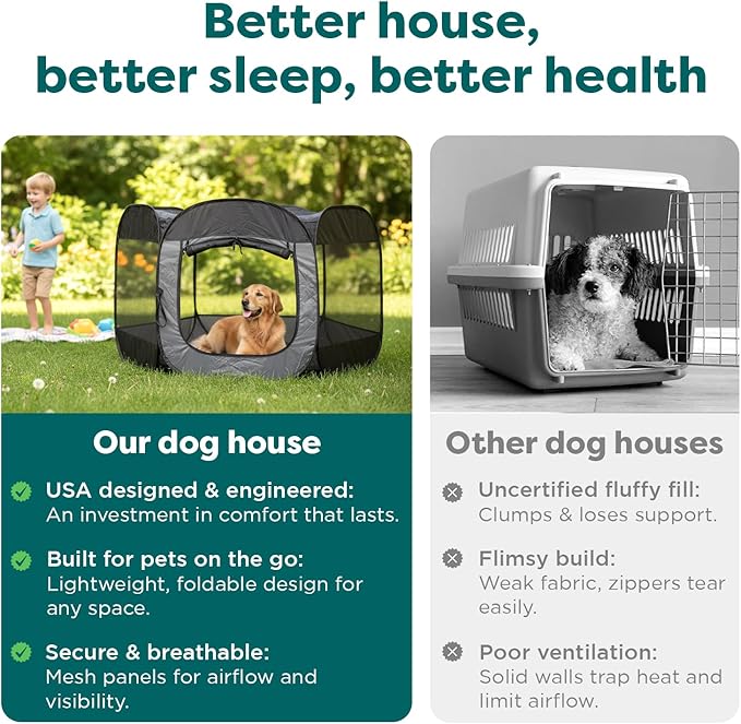 FurHaven Portable Pet Playpen for Dogs & Cats, Foldable Kitten Playpen with Mesh Sides, Pop Up Travel Dog Pen, Large, Green & Pink