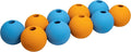 Amazon Basics Interactive Bouncy Durable Rubber Dog Toy Balls, 2.5 inch, Multi-Color Blue/Orange, Pack of 10