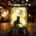 kyoryuger Cat Gifts Cat Lover Gifts for Women/Mom/Grandma/Sister, Cats Butterfly Solar Lights Outdoor Hanging Cat Lanterns Fairy Lights, Kitty Lamps Decor for Yard Lawn Garden Patio