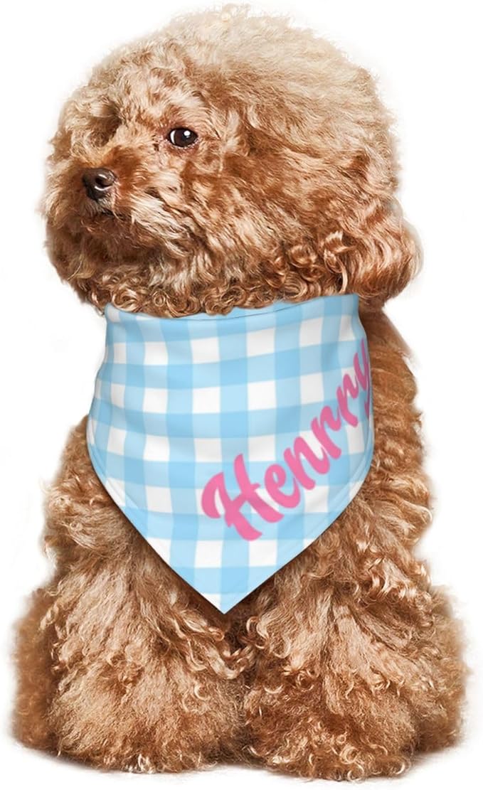 Custom Pet Scarf Personalized Dog Bandana with Name Personalized Add Your Text Bibs Triangle Head Scarfs Gift for Small Medium Large Dogs Cats Baby Puppy Pets Accessories