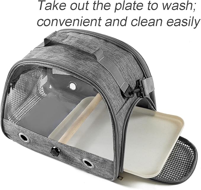 Travel Use Bird Carriers Bag Cage with Ventilation Holes and Perch for Avians Pet Ventilated Bird Transport Ventilated Small Pet Travel Carriers