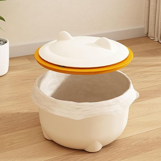 Odor Locking Cats Litter Disposal Can with Press Type Lid for Hygienic and Homes Environment Freshed Air Pet Supply Cats Waste Solution