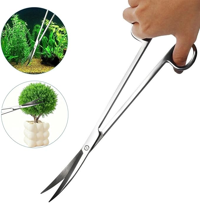Carefree Fish Aquarium Gravel Cleaner 15~30In Multi-Functional Syphon Feeding Tube Upgraded Turkey Baster Stainless Steel Long Tweezers Long Scissors Long Base Leveling Shovel