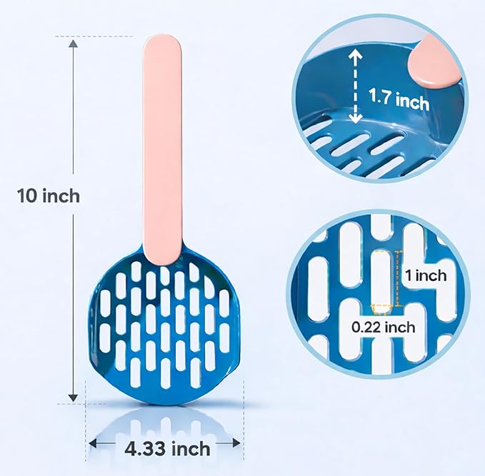 Cat Litter Scoop Sifter, Lightweight & Durable Scooper – Compact Design for Clumping, Pellet & Clay Litter