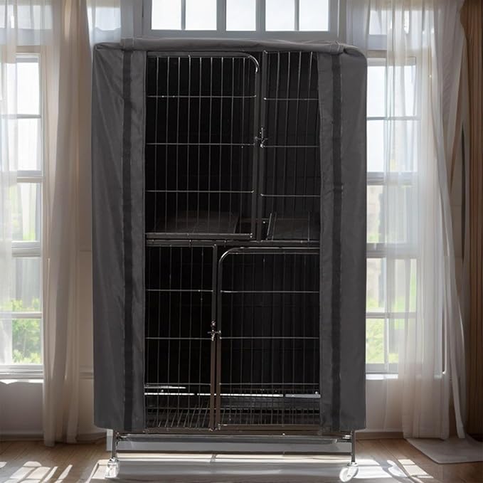 Bird Cage Covers for Night - 66x48x102cm Ventilated Budgies Barrier Enclosure Drape | Waterproof Nighttime Parakeet Parrot Cockatiel Shielding Tapestry, Darkening Aviary Privacy Protection Panel