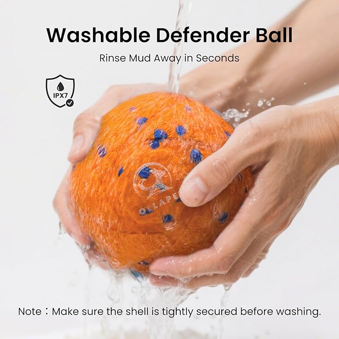 Smart Interactive Dog Ball - Auto Bouncing & Rolling, Chew-Resistant E-TPU Material, 3 Interactive Modes, IPX7 Waterproof, Smart Chase Pet Toy Ball for Medium and Large Dogs (Orange)
