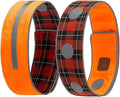 SPOT THE DOG! Reflective Dog Collar - Adjustable Pet Collars, Safe, Durable, Comfortable Dog Walking Accessories for Large Dog, Hunting Dog, Puppy, Boy, Girl Dog Collars (Blaze Orange, Red Plaid, L)
