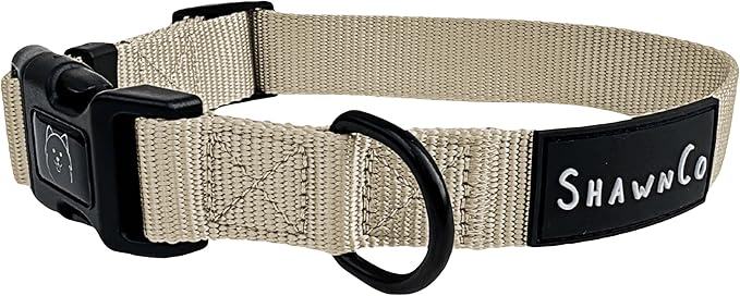 ShawnCo Dream Walk Dog Collar- Premium, Adjustable and Comfortable Pet Collar for Small, Medium, Large and Extra Large Dogs (M, Driftwood)