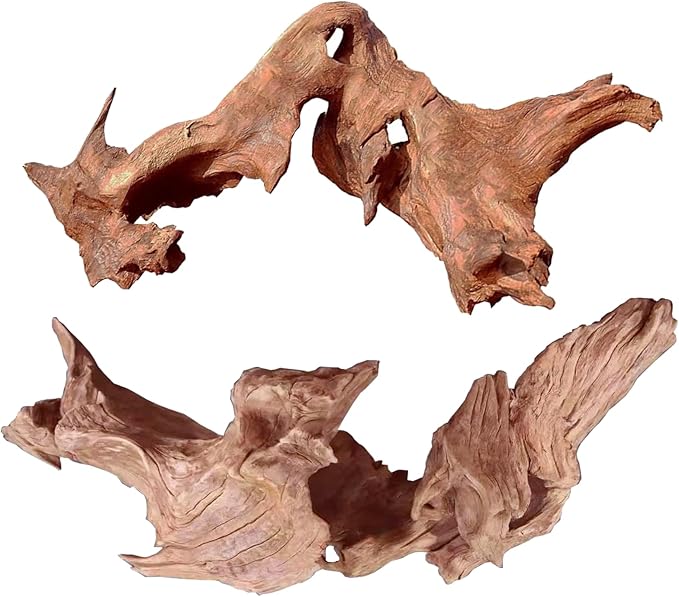 Jorewood Natural Large Aquarium Driftwood for Fish Tanks & Reptile Terrariums – Safe Fish Tank Decorations, Unique Twisted Branches 2-Piece 14-18 Inch Low Tannin, Easy to Sink