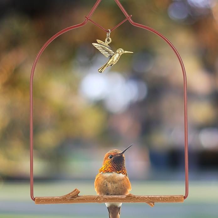 Hummingbird Charm, Red
