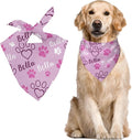 Custom Pet Scarf Personalized Dog Bandana with Name Personalized Add Your Text Bibs Triangle Head Scarfs Gift for Small Medium Large Dogs Cats Baby Puppy Pets Accessories