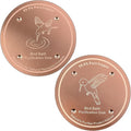 2 Pcs Bird Bath Copper Disk | 99.99% Pure Copper Plate & Birdbath Disk | 0.6mm Thick Reinforced Design | Maintains Clean Water Naturally | Fits All Birdbath Bowls Year-Round (Bird Style 2)