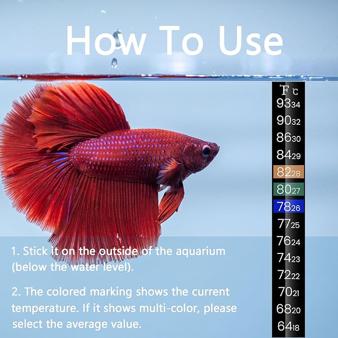 AQUANEAT Aquarium Heater, 25W Fish Tank Heater, Adjustable Submersible Water Thermostat with Thermometer