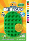 Bodhi Dog Shampoo Brush - Pet Grooming & Bath Supplies for Dogs and Cats - Bath Brush for Long & Short Hair - Premium Scrubber for Shower, Bathing & Massage (One Pack, Green)