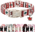 Christmas Dog Collar for Giant Large Dogs - Cute Fair Isle Style Christmas Collars for Dogs, Soft Adjustable Winter Holiday Dog Collars with Quick Release Buckle XL