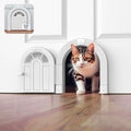 Purrfect Portal Meow Manor® Cat Door Interior Door - No-Flap, Fits Cats Up to 20 lbs, Easy DIY Setup, No Training Needed, White