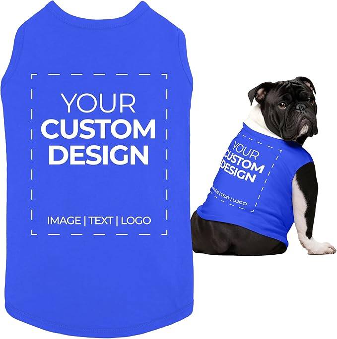 Apparelyn Custom Dog Shirt Design – Dog T-Shirt with Logo, Text or Image Print Custom Clothes for Dogs