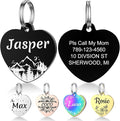 YEHANTI Dog Tags Personalized for Pets with Name Pattern Art Design - Engraved with Laser - Stainless Steel Cats Dogs ID Tags - Stylish Dog Collar Accessories (Heart)