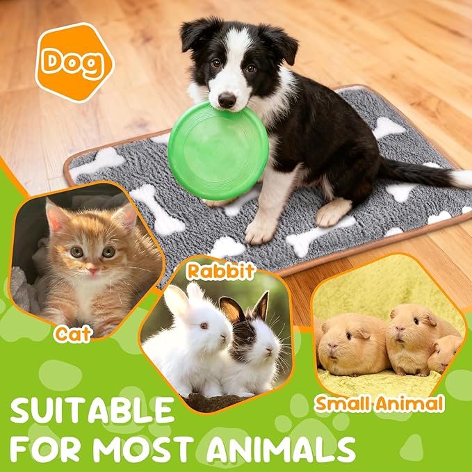 6 Pcs Dog Blanket Super Soft Pet Puppy Blankets Calming Blanket for Small, Medium Dogs Warm Sleep Mat Flannel Blanket for Dogs Puppy Cat (24"×16")