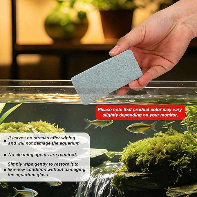 Aquarium Cleaning Tools Kit, Includes 4 Double Sided Sponge Scrubbers 2 Suction Cleaner Brushes & Water Pump Brush for Fish Tank Cleaning & Maintenance