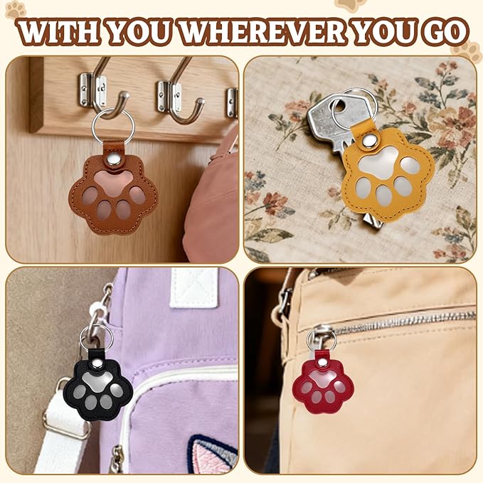 Custom Leather Pet Fur Keychain – Personalized Memorial Keepsake Keyring for Friend, Dog Cat Hair Sympathy Gifts﻿