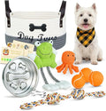 14Pcs New Puppy Gift Basket, Complete Premium Welcome Puppy Starter Kit and Dog Gift Basket with Dog Toys Bundle, Pet Essentials for New Owners, Perfect Dog Birthday Set for Small to Medium Breeds