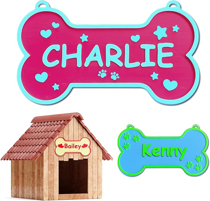 Personalized Dog Crate Sign Custom Dog Kennel Accessories Name Plate Doghouse Sign Decor