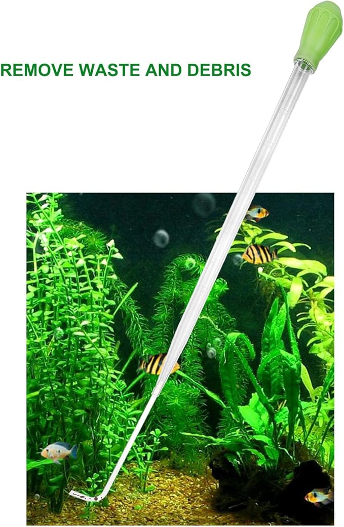 50ml Manual Coral Fish Feeder/Water Changer/Waste Remover Clean Tool with Extension Pipe and 15inch Aquarium Tweezer for Fish Tank Cleaning, Aquatic Pipette Dropper Gravel Cleaner Siphon