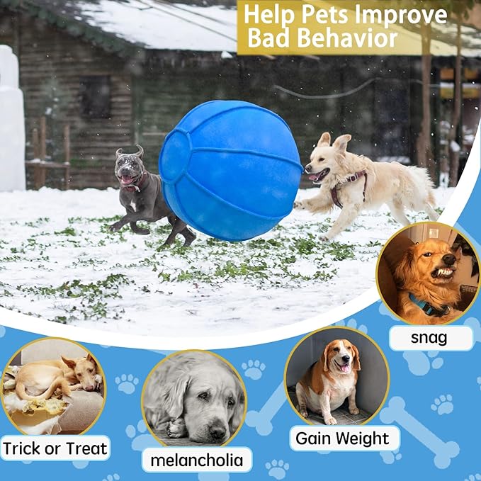 Herding Ball for Dogs, Dual Layered Herding Dog Ball Set for Australian Shepherd, Cattle, Collie, for Dog, Agility Equipment- Free Training Book