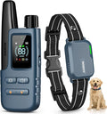 Jugbow Dog Shock Collar - 4500FT Dog Training Collar with Remote, IPX8 Waterproof Electric Dog Collar with 4 Training Modes, Security Lock, Rechargeable eCollar for 10-120lbs Dogs(Navy Blue)