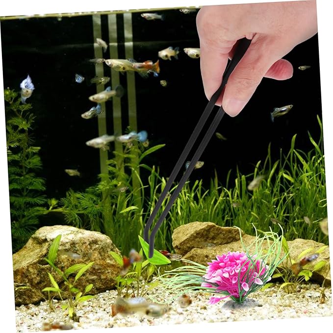 Happyyami Aquarium Cleaning Kit 4pcs Fish Tank Tools Pipette Dropper Feeder Tweezers Aquarium Accessories