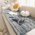FUNNY FUZZY Pet Couch Covers for Sofa, Washable Dog Couch Cover Protector for Dogs, Flannel Couch Covers for Dogs Pet Friendly Pets Mat Bed Sofa Cover (Blue-Grey, 27.6"×59.1")