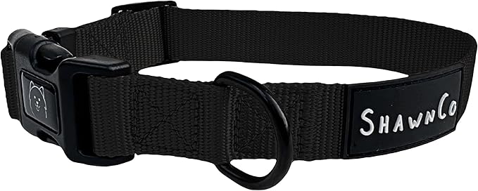 ShawnCo Dream Walk Dog Collar- Premium, Adjustable and Comfortable Pet Collar for Small, Medium, Large and Extra Large Dogs (L, Midnight)
