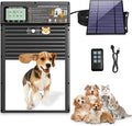 Smart Automatic Pet Door | Radar, Timer & Light Sensor Modes | Durable Aluminum, Weatherproof, Solar & USB Rechargeable | 24/7 Operation for Small Dogs & Cats (Black)