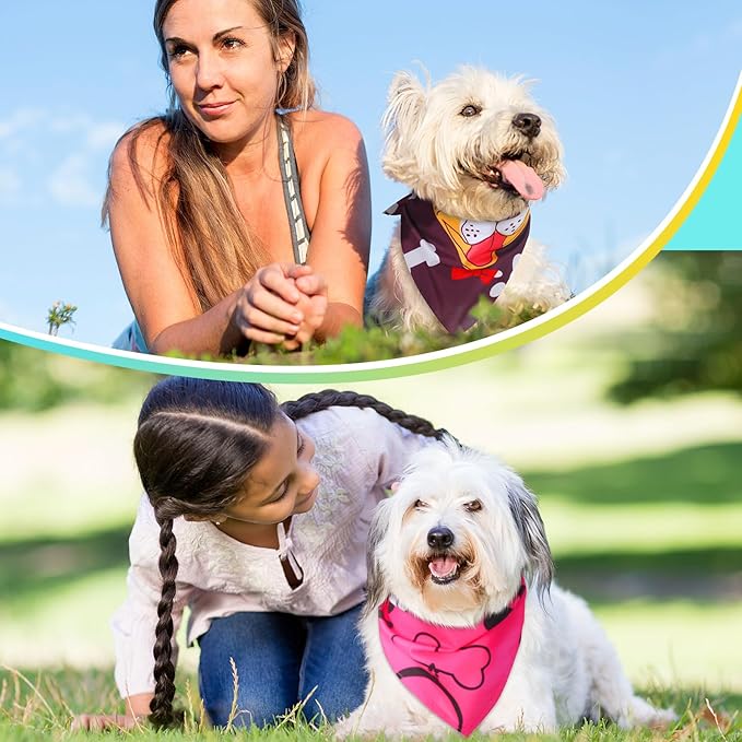 150 Pcs Paw Dog Bandanas Bulk Pet Bibs Colorful Triangle Scarf Pet Paw Bandanas for Medium Large Dogs Spring Summer Birthday Costume Decoration