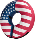 BENCMATE Inflatable Dog Cone Collar Alternative, Soft Dog Cone for Small Medium Large Dogs and Cats, Neck Recovery ECollar Donut Collar After Surgery (Medium+, Flag)