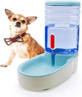 kathson Gravity Dog Water Dispenser Automatic Cat Drinking Water Station 1 Gallon Large Capacity Puppy Water Bowl for Small and Medium Dogs Cats Blue