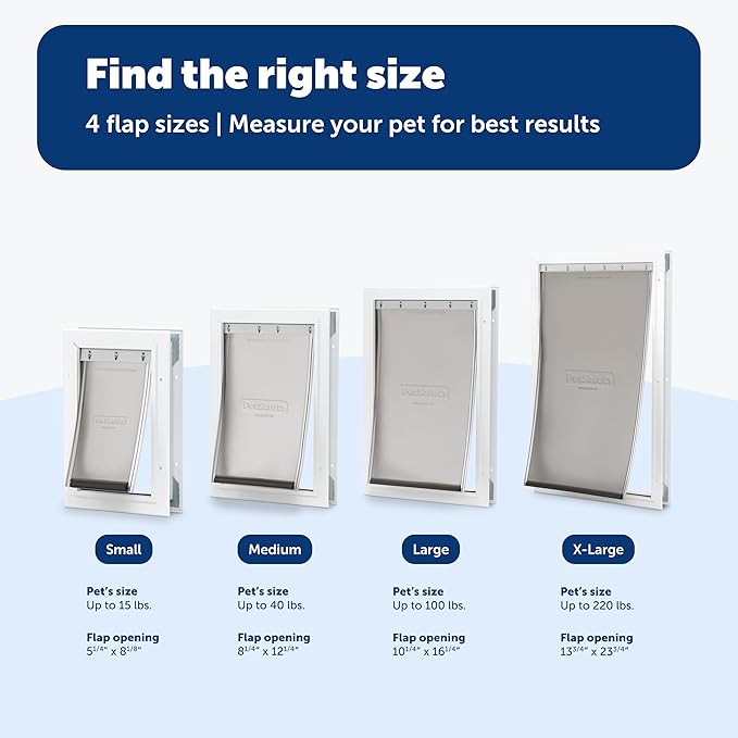 PetSafe Freedom Aluminum Dog and Cat Door - Durable Frame - Small, Medium, Large, X-Large