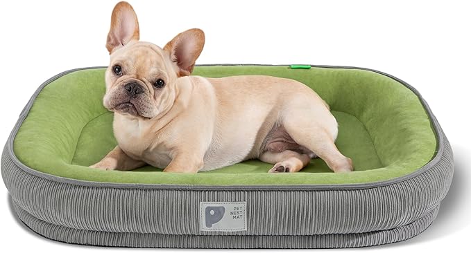 Orthopedic Small Dog Bed,Dog Sofa Bed with Egg Crate Foam with Four-Sided Bolster, Removable Cover & Non-Slip Bottom S