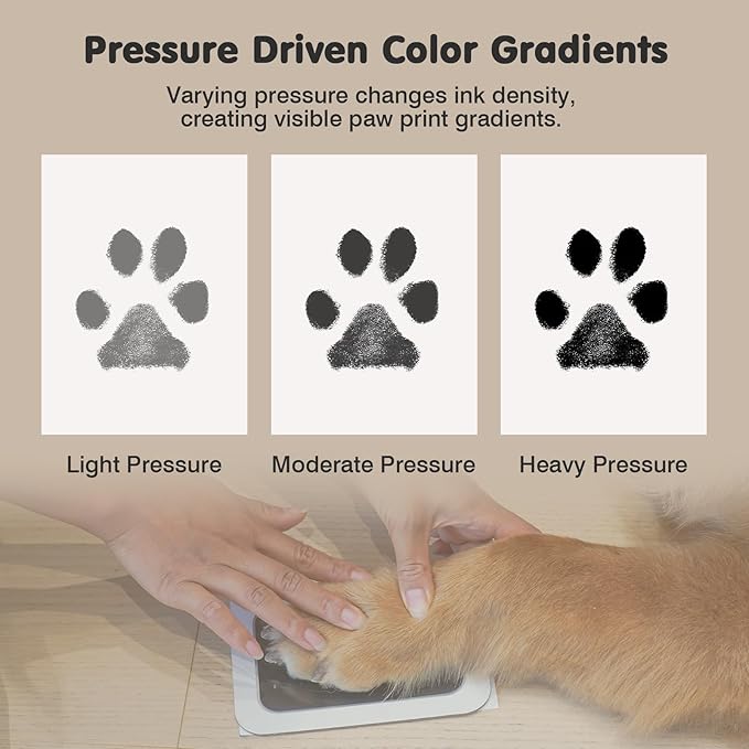 Inkless Paw Print Kit for Dogs,Cats & Babies - Clean Touch Dog Nose & Baby Handprint Kit,Mess Free Dog Paw Print Kit,4-Pcs Ink Pads & 2 Wooden Frames - Keepsake Gifts for Pet Lovers,New Moms