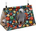 Rypet Winter Warm Bird Nest House - Hanging Hammock Velvet Shed Hut Cage Plush Fluffy Birds Hideaway Sleeping Bed Fuzzy for Parrot Parakeet Cockatiels Budgies Lovebird Medium (Navy Blue)