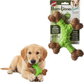 SPOT Bam-Bones Dental X-Bone Dog Chew – Bamboo Fiber with Massaging Rubber Center for Teeth Cleaning – 8in, Apple Flavor, for Light Chewers & Teething Puppies Under 40 lbs