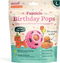 WOOF Pupsicle Birthday Pops - Healthy Dog Treats - Pre-Made Pupsicle Refills- Wholesome Ingredients - Naturally Sweet - Cake-Flavored Birthday Treat for Dogs - Large