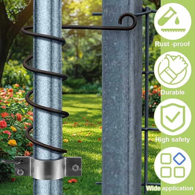 2 Pcs Automatic Chain Link Self Closing Gate Closer for Left and Right Swing Doors Suitable for 1-1/2" to 1-5/8" Diameter Door Frame Tubes, Pool, Pet Gate or Any Chain Link Closer