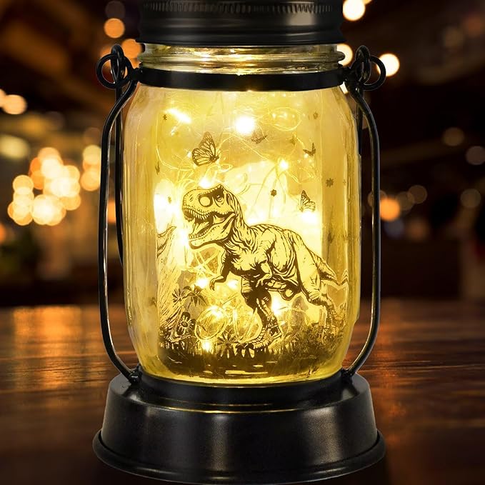 kyoryuger for Teens Boy Dinosaur Solar Lantern for Kids, Solar Lights Aesthetic Room Decor for Teen Girls Boys, Garden Decoration Outside for Yard, Patio,Backyard,Porch
