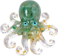 Natural Crystal Green Aventurine Gravel Octopus Resin Marine Animals Fish Tank Decorative Ornaments Statue Healing Home Decor Ladies Gift