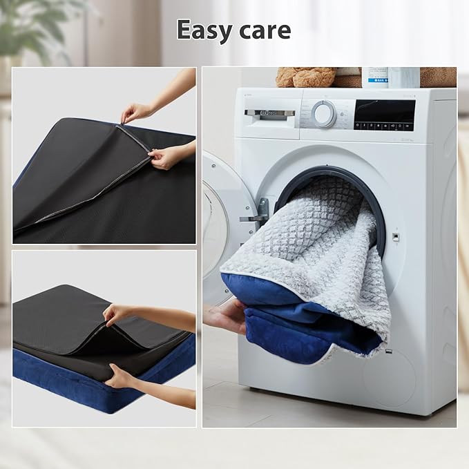 Orthopedic Dog Bed for Extra Large Dogs, Egg Crate Foam Bed for Extra Large Dogs, Equipped with Removable Waterproof Pillow Cover and Anti-Slip Bottom, Pet Bed