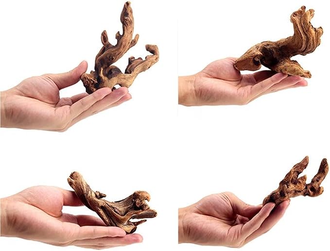 Small Natural Driftwood for Aquarium Styling Carefully Selected Natural Aquarium Decor Driftwood for Reptile Tank Reptile Tank Wood Decor (Driftwood 4-6inch 4pcs)